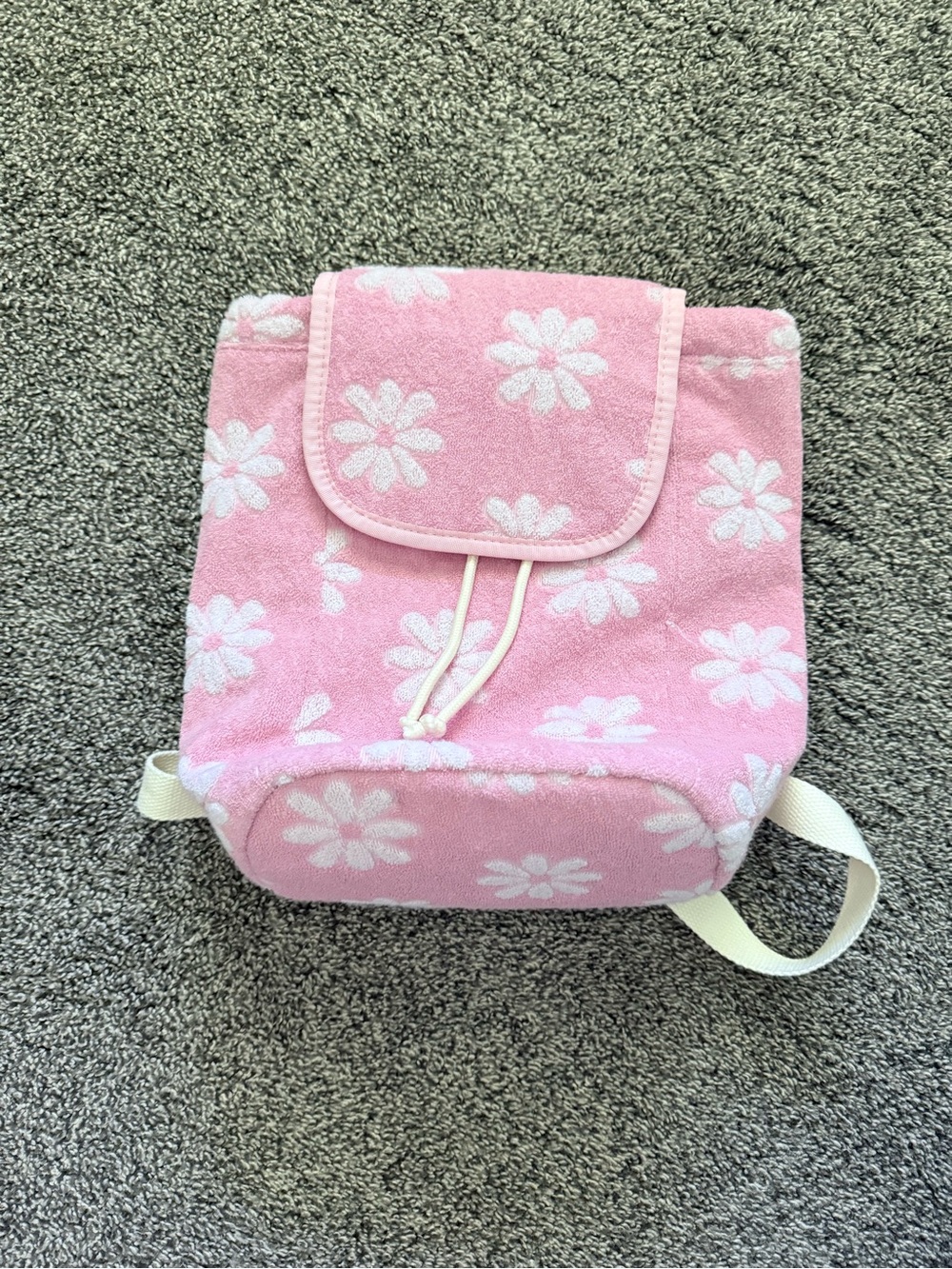 Carter's Pink Daisy Plush Kids Backpack